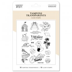 FDCL226001   FLORILEGES DESIGN COLLECTION HORIZONS TAMPONS CLEAR VUE SUR MER