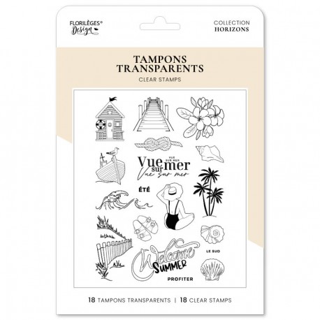 FDCL226001   FLORILEGES DESIGN COLLECTION HORIZONS TAMPONS CLEAR VUE SUR MER