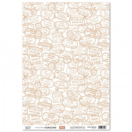 FDPC226003   FLORILEGES DESIGN COLLECTION HORIZONS PAPIER CALQUE 3   A4