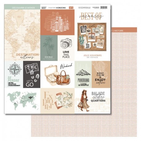 FDPI226003   FLORILEGES DESIGN COLLECTION HORIZONS  3   30.5 cm x 30.5 cm
