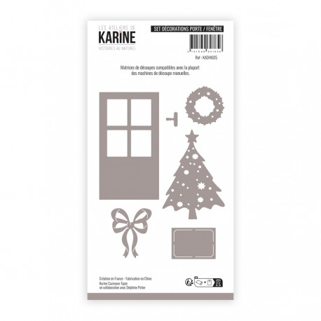 KAD4605   LES ATELIERS DE KARINE HISTOIRES AU NATUREL DIES SET DÉCORATIONS PORTE FENÊTRE