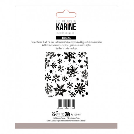KAP4601   LES ATELIERS DE KARINE HISTOIRES AU NATUREL POCHOIR FLOCONS