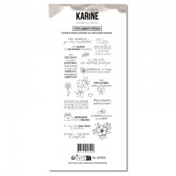KAT4608  LES ATELIERS DE KARINE HISTOIRES AU NATUREL TAMPON CLEAR TEXTES MOMENTS PRÉCIEUX