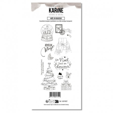 KAT4607  LES ATELIERS DE KARINE HISTOIRES AU NATUREL TAMPON CLEAR NOËL EN DOUCEUR