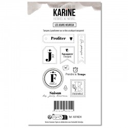 KAT4604  LES ATELIERS DE KARINE HISTOIRES AU NATUREL TAMPON CLEAR LES JOURS HEUREUX