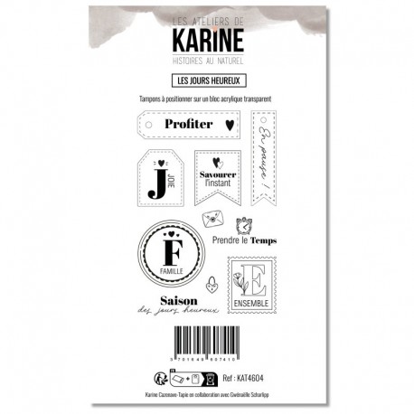 KAT4604  LES ATELIERS DE KARINE HISTOIRES AU NATUREL TAMPON CLEAR LES JOURS HEUREUX