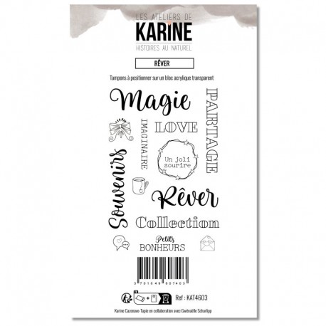 KAT4603  LES ATELIERS DE KARINE HISTOIRES AU NATUREL TAMPON CLEAR RÊVER