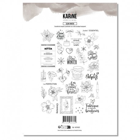 KAT4601  LES ATELIERS DE KARINE HISTOIRES AU NATUREL TAMPON CLEAR SLOW WINTER