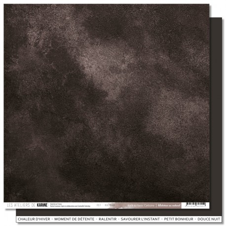 KAC4609   LES ATELIERS DE KARINE HISTOIRES AU NATUREL CARBONE  30.5 cm x 30.5 cm