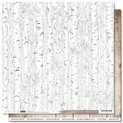 KAC4606   LES ATELIERS DE KARINE HISTOIRES AU NATUREL FORÊT DE BOULEAUX  30.5 cm x 30.5 cm