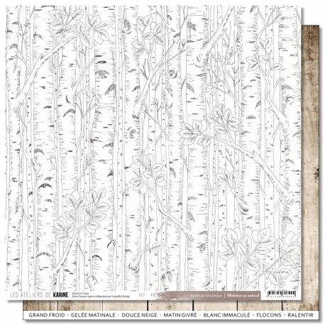KAC4606   LES ATELIERS DE KARINE HISTOIRES AU NATUREL FORÊT DE BOULEAUX  30.5 cm x 30.5 cm