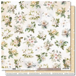 KAC4604   LES ATELIERS DE KARINE HISTOIRES AU NATUREL L'HIVER EN FLEURS  30.5 cm x 30.5 cm