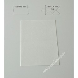 CARTE B6 SOIE JAPON BLANC