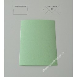 CARTE B6 SOIE JAPON VERT PASTEL