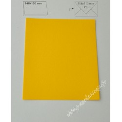 CARTE A6 JAUNE SOLEIL