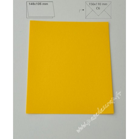 CARTE A6 JAUNE SOLEIL