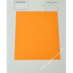 CARTE A6 JAUNE MANDARINE