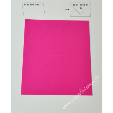 CARTE A6 ROSE OEILLET