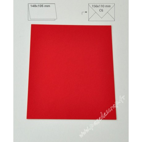 CARTE A6 ROUGE CARDINAL