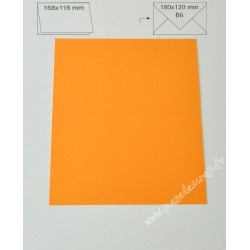 CARTE B6 JAUNE MANDARINE