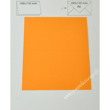 CARTE B6 JAUNE MANDARINE