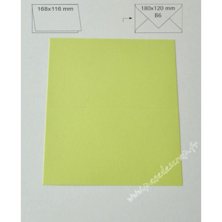 CARTE B6 VERT PASTEL