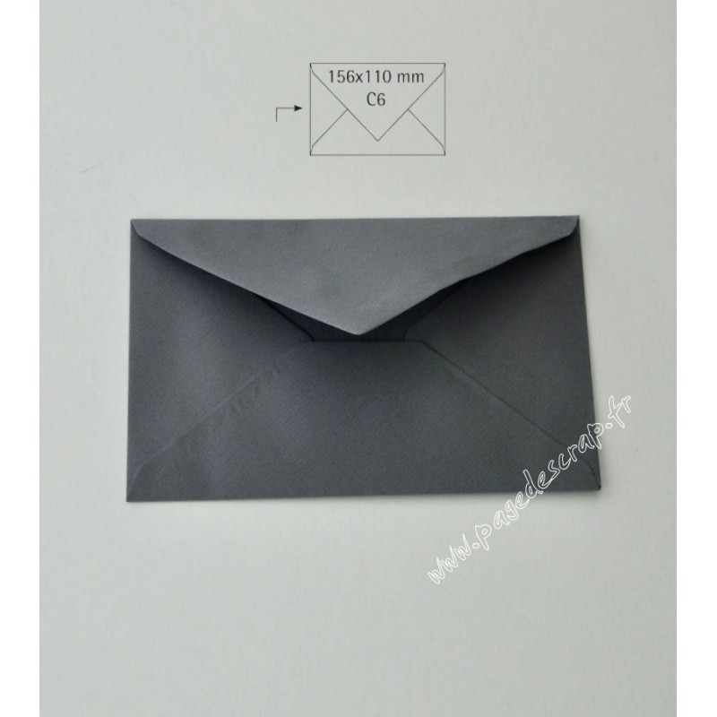 enveloppes C6 médias courrier, naßklebend, recyclage gris