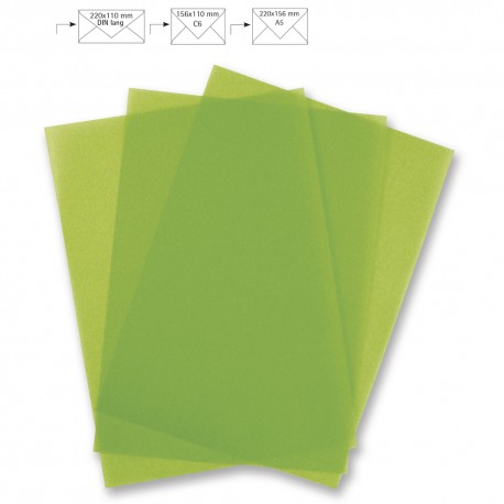 A4 TRANSPARENT VERT ETERNEL  (LA FEUILLE)