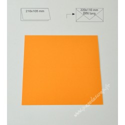 CARTE DIN JAUNE MANDARINE