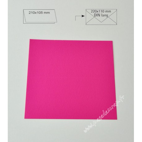 CARTE DIN ROSE OEILLET