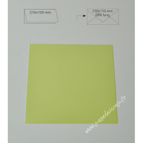 CARTE DIN VERT PASTEL