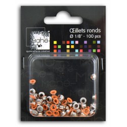 OEILLETS 1/8 ORANGE