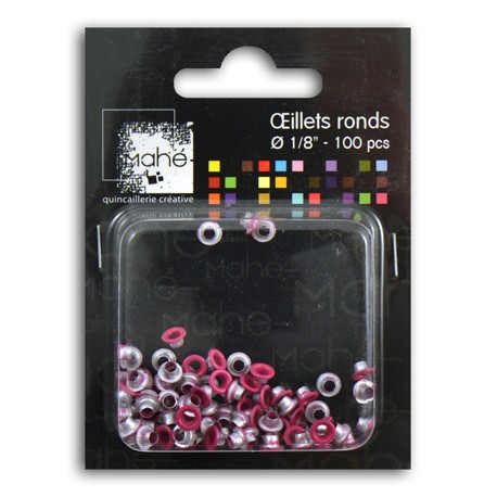 OEILLETS 1/8 100PCS FUSCHIA