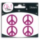 4 PEACE GLITTER FUCHSIA