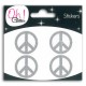 4 PEACE GLITTER ARGENT