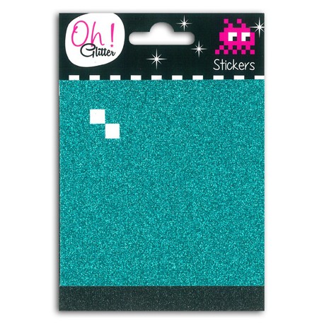 2 PL. MOSAIC GLITTER TURQ / NOIR