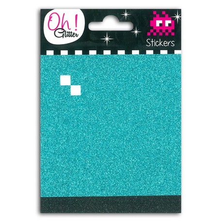 2 PL. MOSAIC GLITTER BLEU/NOIR