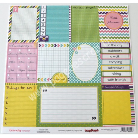 SCRAPBERRY'S PAPIER EVERYDAY NICE STUFF 30.5 cm x 30.5 cm