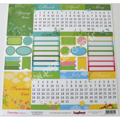 SCRAPBERRY'S PAPIER EVERYDAY SPRING & SUMMER 30.5 cm x 30.5 cm