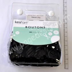 KESI'ART SACHET DE BOUTON NOIR 300 pièces