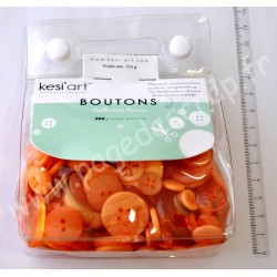 KESI'ART SACHET DE BOUTONS ORANGE 300 pièces