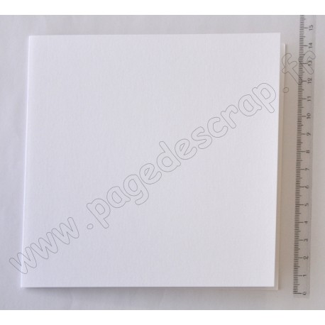 CARTE CARREE 135 mm x 135 mm BLANCHE