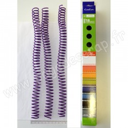 CARLACRAFT 3 SPIRALES EN PLASTIQUE POUR RELIURE LILAS FONCE