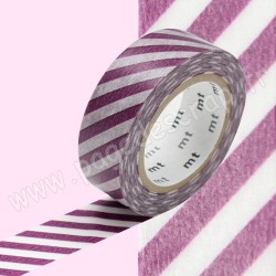 MT MASKING TAPE 15mm x 10m MOTIF RAYURES VIOLET