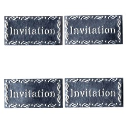 4 SILH METAL INVITATION