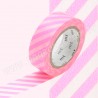 MT MASKING TAPE 15mm x 10m MOTIF RAYURES SHOCKING PINK