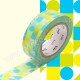 MT MASKING TAPE 15mm x 10m MOTIF MOSAIQUE FORMES BLEU