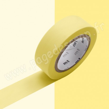 MT MASKING TAPE PASTEL JAUNE 15mm x 10m