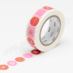 MT MASKING TAPE 15mm x 10m MOTIF CANDY