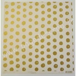 SCRAPBOOKING ADDICT COLLECTION L'OR ET L'ARGENT POIS 30.5 cm x 30.5 cm